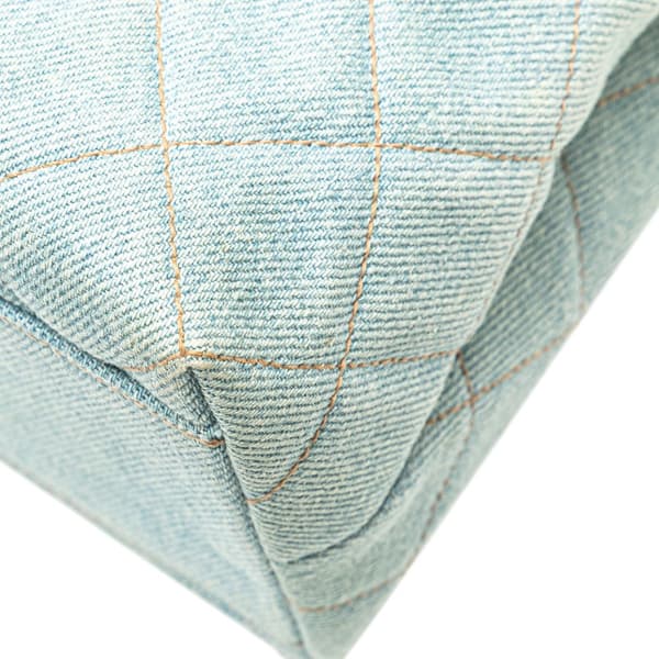 Pre-owned Chanel Denim Kelly Top Handle Bag Blue