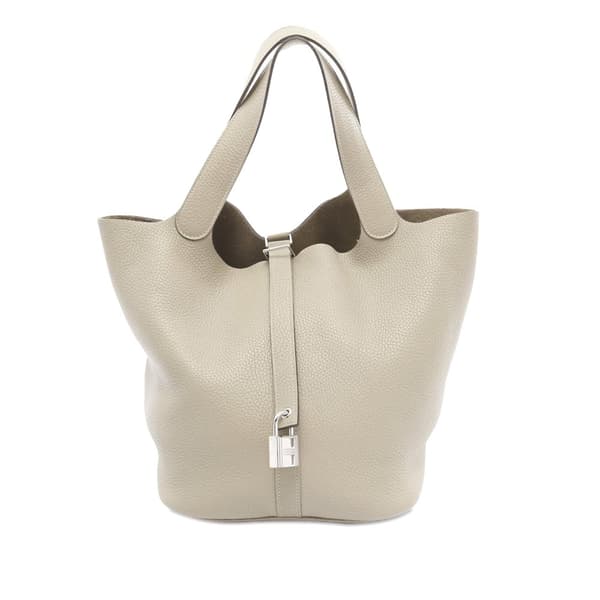 Pre-owned Hermès Clemence Picotin Lock 26 Green
