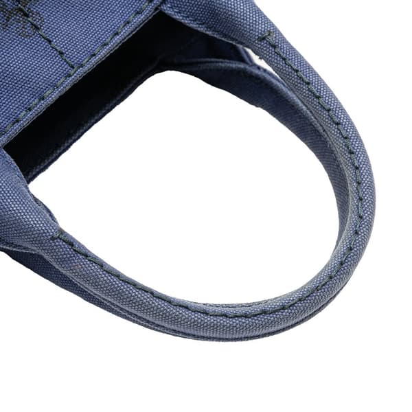 Pre-owned Prada Small Canvas Canapa Logo Satchel Blue
