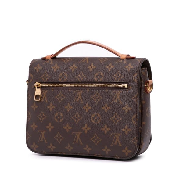 Pre-owned Louis Vuitton Monogram Pochette Metis Brown