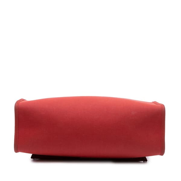Pre-owned Hermès Toile Herbag Zip 31 Red