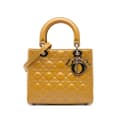 Miniatyrbilde 1 av 9: Pre-owned Dior Medium Patent Cannage Lady Dior Yellow
