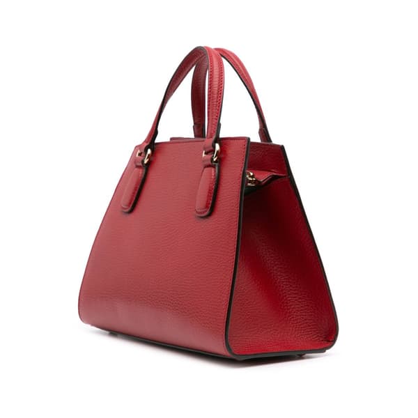 Pre-owned Gucci Medium Dollar Calf Soho Top Handle Convertible Tote Red