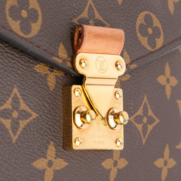 Pre-owned Louis Vuitton Monogram Pochette Metis Brown