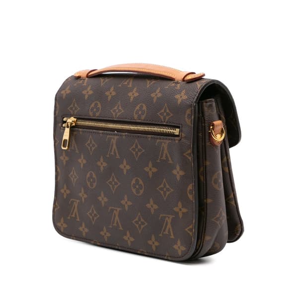 Pre-owned Louis Vuitton Monogram Pochette Metis Brown