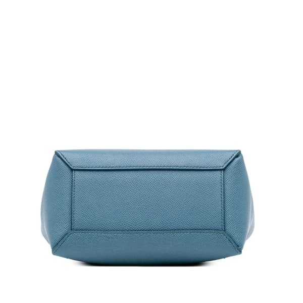 Pre-owned Celine Nano Grained Calfskin Belt Bag Blue