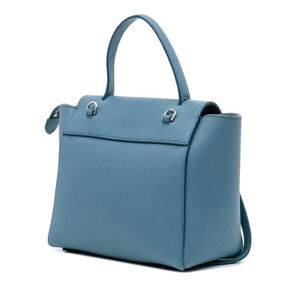 Pre-owned Celine Nano Grained Calfskin Belt Bag Blue