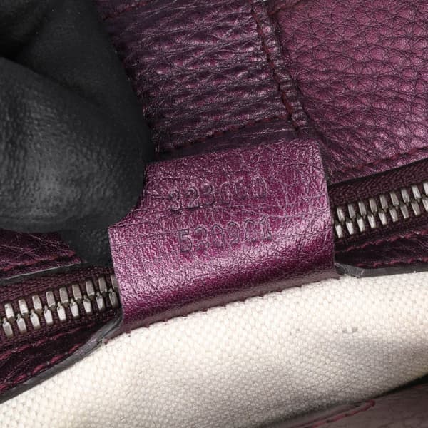 Pre-owned Gucci Medium Calfskin Bamboo Shopper Satchel Purple