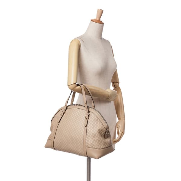 Pre-owned Gucci Large Microguccissima Nice Dome Satchel Brown