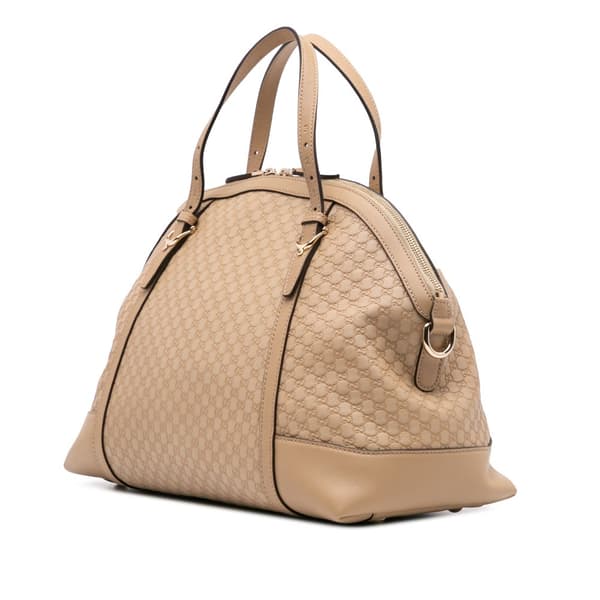 Pre-owned Gucci Large Microguccissima Nice Dome Satchel Brown
