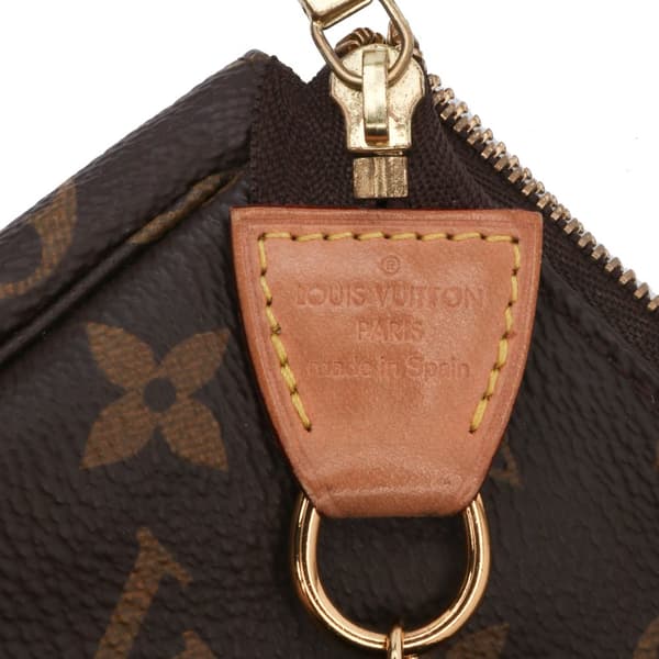 Pre-owned Louis Vuitton Monogram Mini Pochette Accessoires Brown