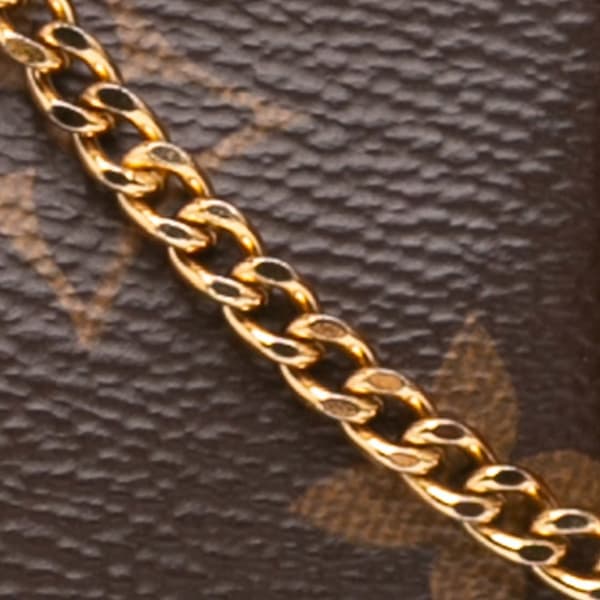 Pre-owned Louis Vuitton Monogram Mini Pochette Accessoires Brown