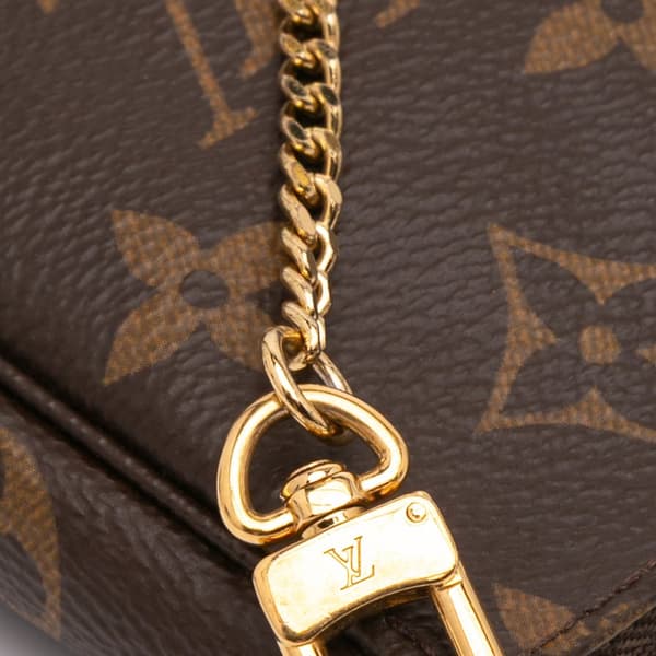 Pre-owned Louis Vuitton Monogram Mini Pochette Accessoires Brown