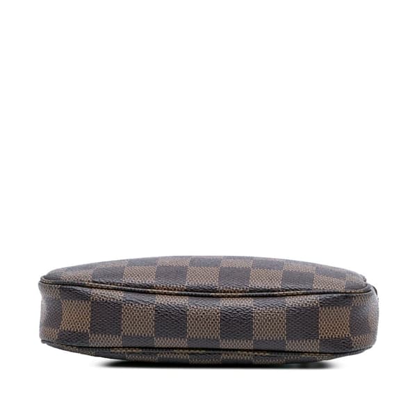 Pre-owned Louis Vuitton Damier Ebene Mini Pochette Accessoires Brown