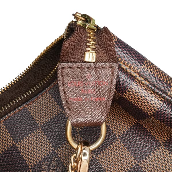 Pre-owned Louis Vuitton Damier Ebene Mini Pochette Accessoires Brown