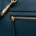 Miniatyrbild 8 av 10: Pre-owned Celine Mini Grained Calfskin Belt Satchel Blue