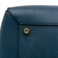 Miniatyrbild 10 av 10: Pre-owned Celine Mini Grained Calfskin Belt Satchel Blue