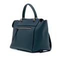 Miniatyrbild 2 av 10: Pre-owned Celine Mini Grained Calfskin Belt Satchel Blue