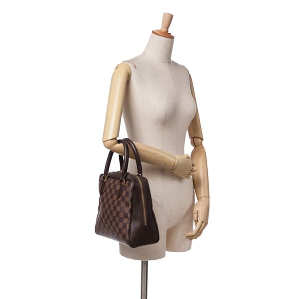 Pre-owned Louis Vuitton Damier Ebene Brera Brown