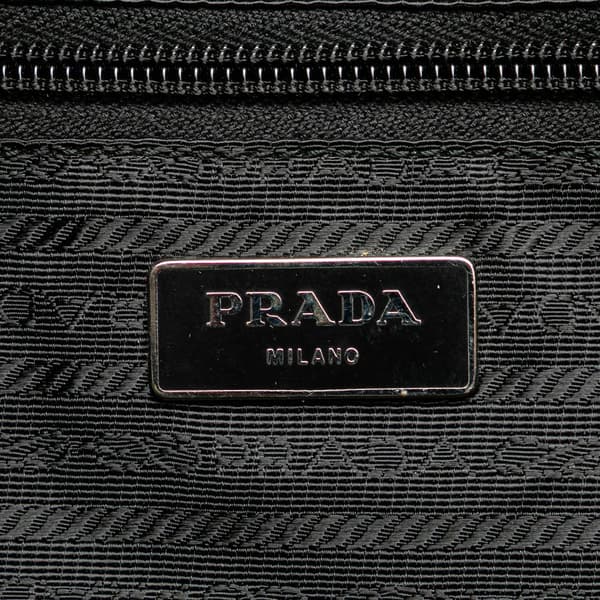 Pre-owned Prada Canvas Camouflage Cordura Satchel Green