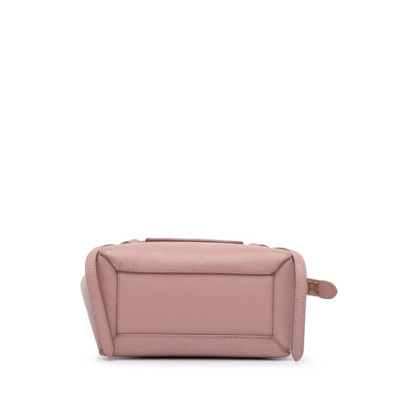 Pre-owned Celine Nano Grained Calfskin Belt Bag Pink