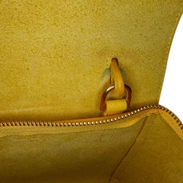 Pre-owned Celine Nano Grained Calfskin Belt Bag Yellow