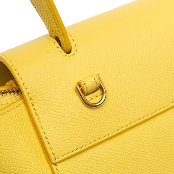 Pre-owned Celine Nano Grained Calfskin Belt Bag Yellow