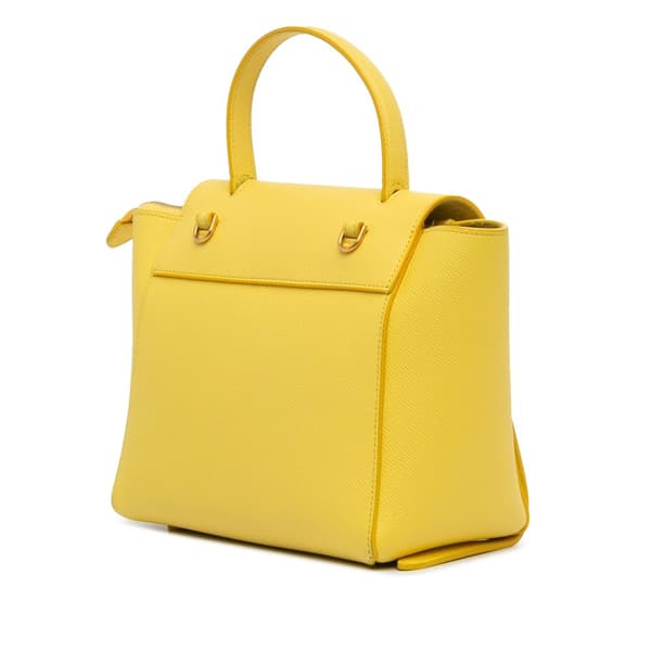 Pre-owned Celine Nano Grained Calfskin Belt Bag Yellow