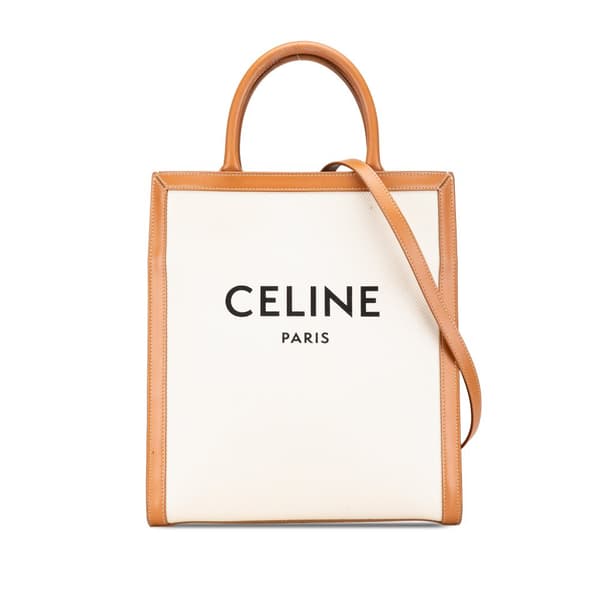 Pre-owned Celine Small Vertical Cabas Satchel Brown