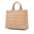 Miniatyrbilde 2 av 10: Pre-owned Dior Large Lambskin Cannage Lady Dior Brown