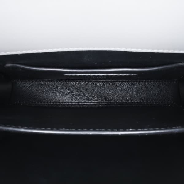 Pre-owned Saint Laurent Mini Leather Cassandra Top Handle Bag Gray