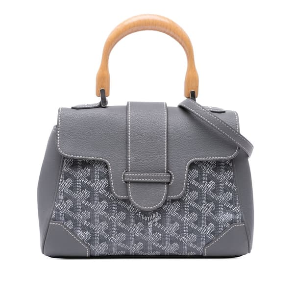 Pre-owned Goyard Mini Goyardine Saigon Souple Gray