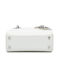 Miniatyrbilde 3 av 10: Pre-owned Dior Mini Patent Microcannage Lady Dior White