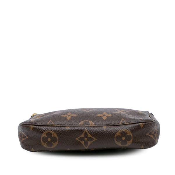 Pre-owned Louis Vuitton Monogram Mini Pochette Accessoires Brown