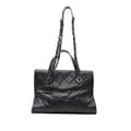 Pikkukuva 1 / 10: Pre-owned Chanel CC Quilted Crumpled Caviar Crave Tote Black