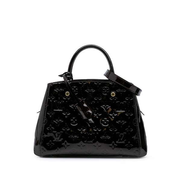 Pre-owned Louis Vuitton Monogram Vernis Montaigne BB Purple