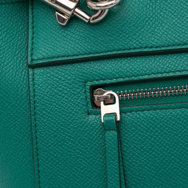 Pre-owned Celine Mini Grained Calfskin Belt Bag Green