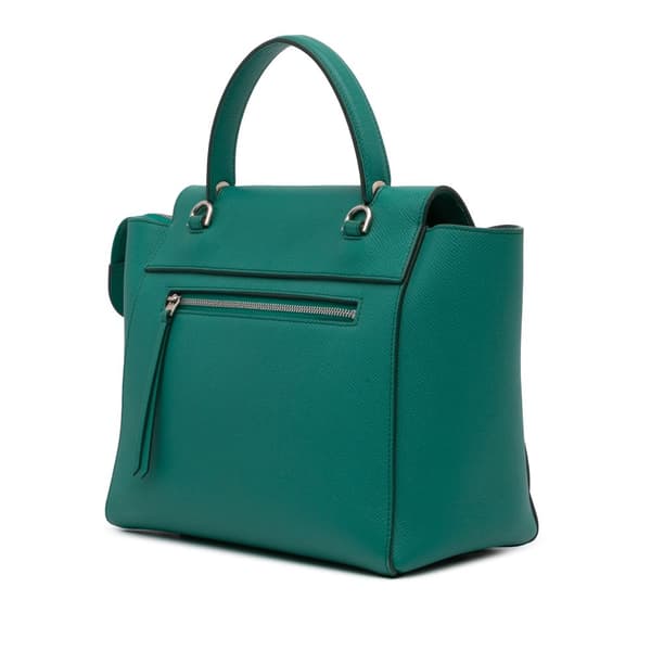 Pre-owned Celine Mini Grained Calfskin Belt Bag Green