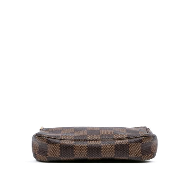 Pre-owned Louis Vuitton Damier Ebene Mini Pochette Accessoires Brown