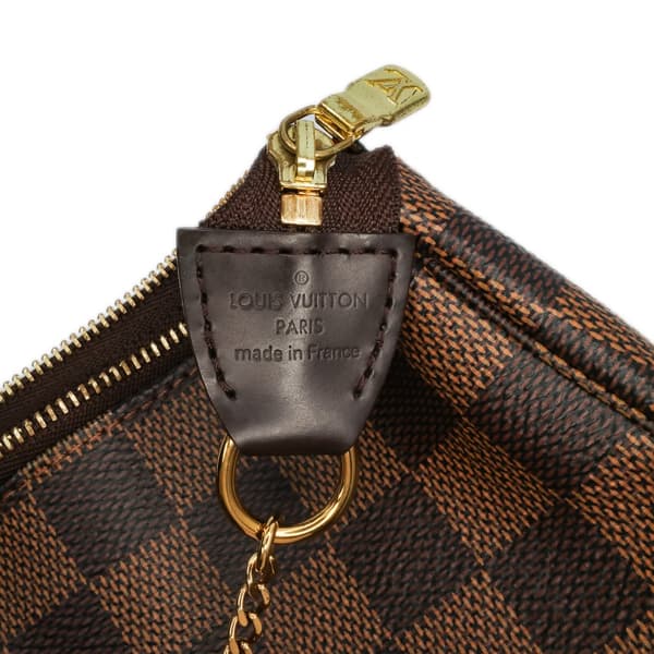 Pre-owned Louis Vuitton Damier Ebene Mini Pochette Accessoires Brown