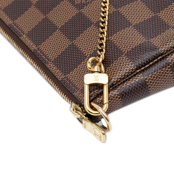 Pre-owned Louis Vuitton Damier Ebene Mini Pochette Accessoires Brown