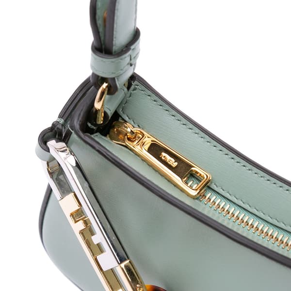 Pre-owned Fendi Leather O'lock Swing Satchel Green