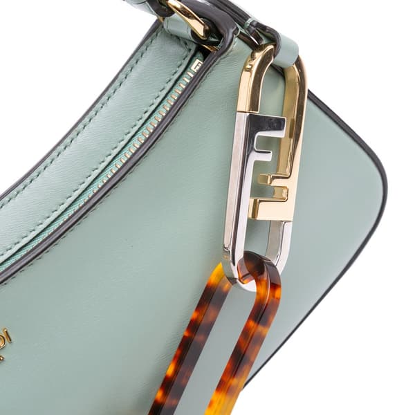 Pre-owned Fendi Leather O'lock Swing Satchel Green