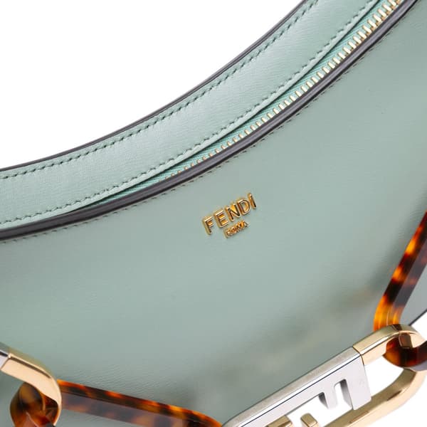 Pre-owned Fendi Leather O'lock Swing Satchel Green