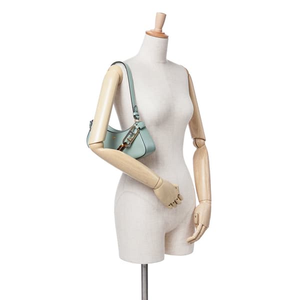 Pre-owned Fendi Leather O'lock Swing Satchel Green