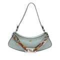 Miniatyrbillede 1 af 9: Pre-owned Fendi Leather O'lock Swing Satchel Green