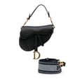 Miniatyrbilde 10 av 10: Pre-owned Dior Mini Grained Calfskin Saddle Black