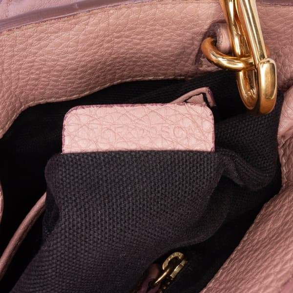 Pre-owned Burberry Small Calfskin and House Check Banner Bag Pink