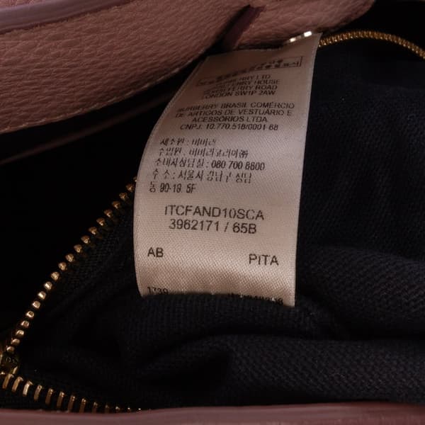 Pre-owned Burberry Small Calfskin and House Check Banner Bag Pink