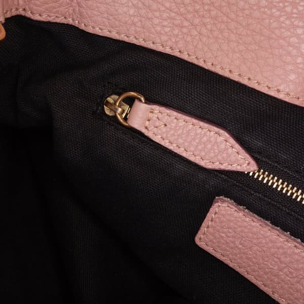 Pre-owned Burberry Small Calfskin and House Check Banner Bag Pink